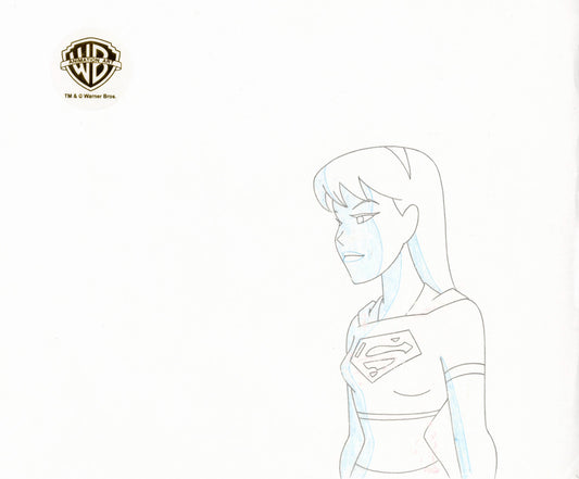 The New Batman Adventures Original Production Drawing: Supergirl