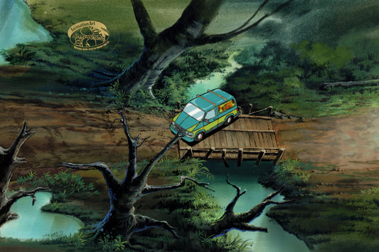 Scooby-Doo on Zombie Island Original Production Cel with Original Production Background: Mystery Machine