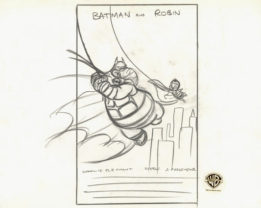 Cats Don't Dance Original Production Drawing (Oversize): Peabo, Woolie