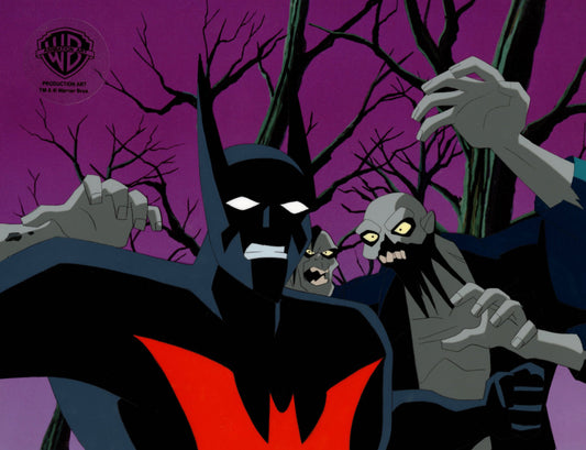 Batman Beyond Original Production Cel with Matching Drawing: Batman