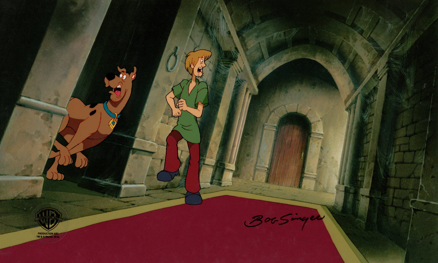 Scooby-Doo on Zombie Island Original Production Cel with Matching Drawing Signed by Bob Singer: Scooby-Doo, Shaggy (Oversize)