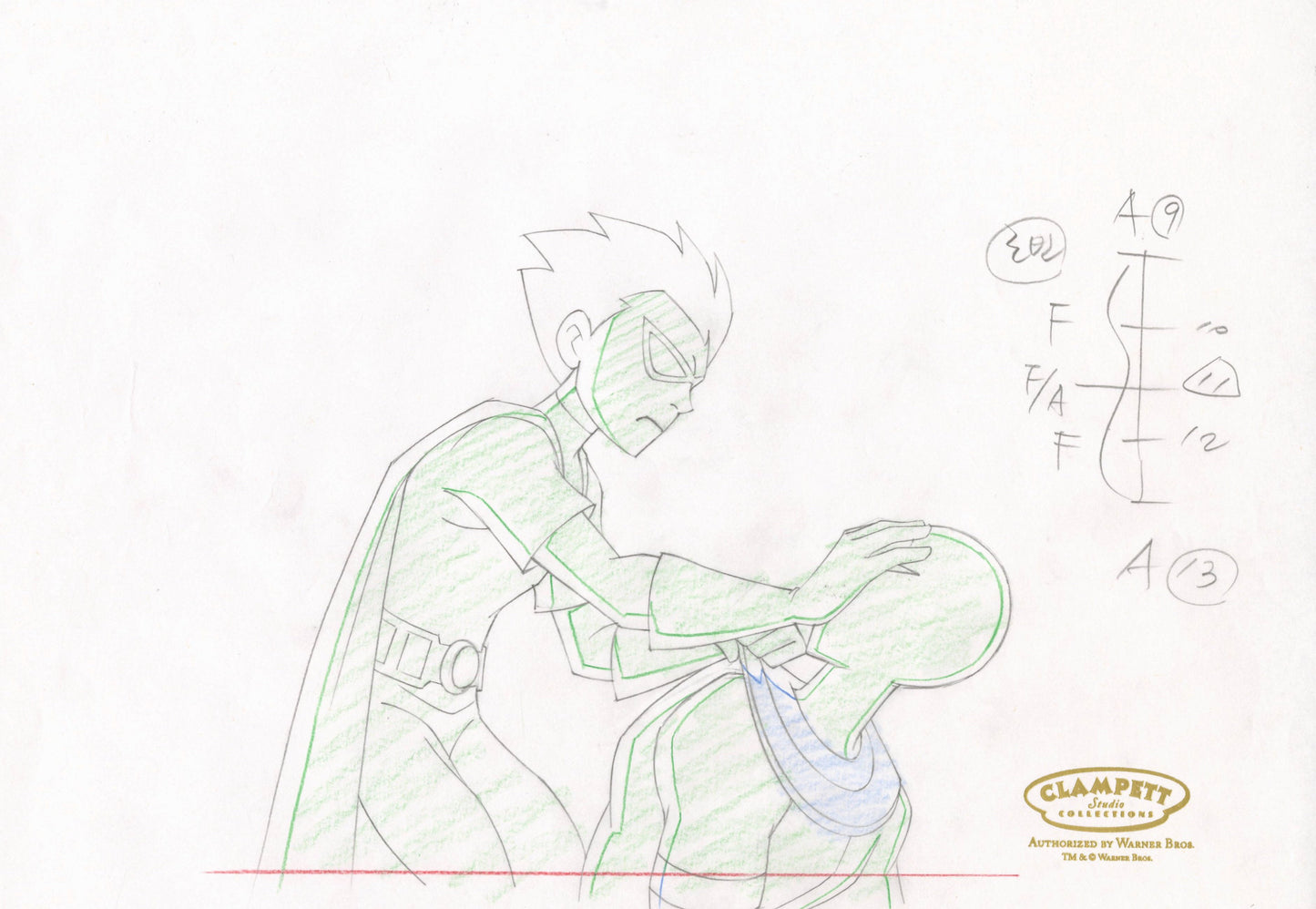 Teen Titans Original Production Drawing: Robin, Robot Commando