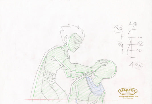 Teen Titans Original Production Drawing: Robin, Robot Commando