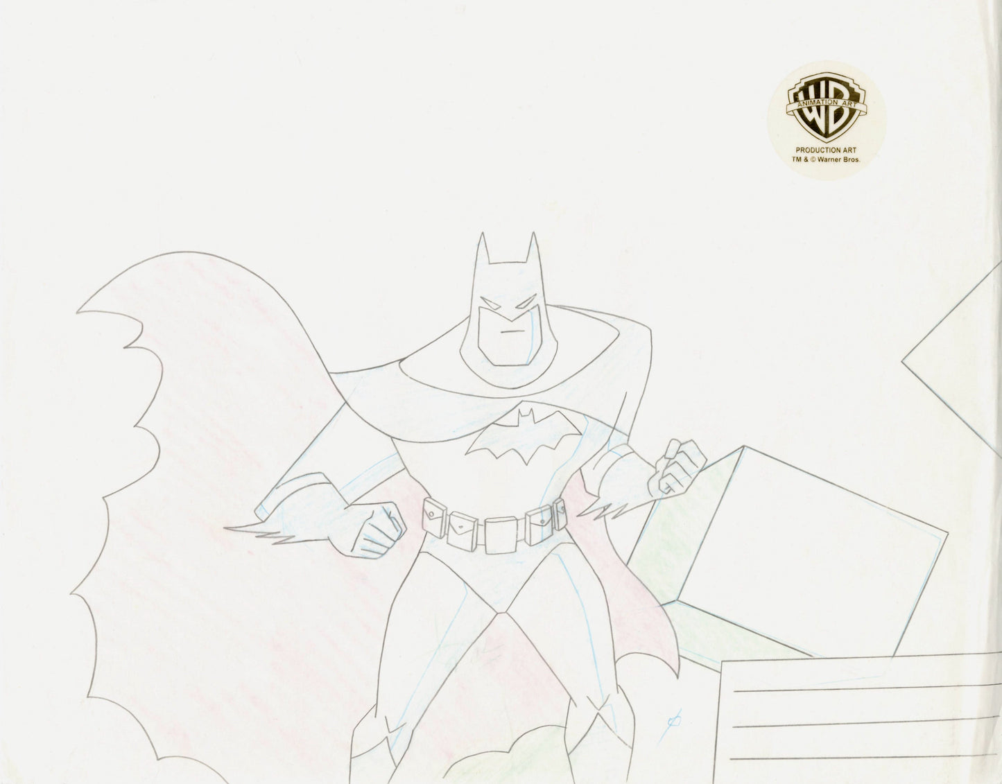 The New Batman Adventures Original Production Drawing: Batman