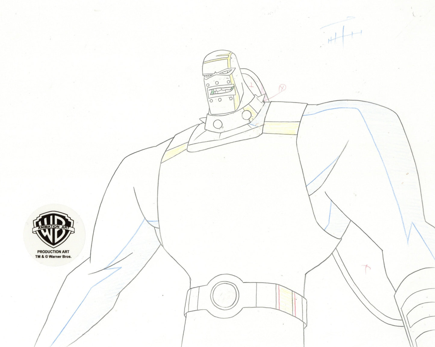 The New Batman Adventures Original Production Cel with Matching Drawing: Bane