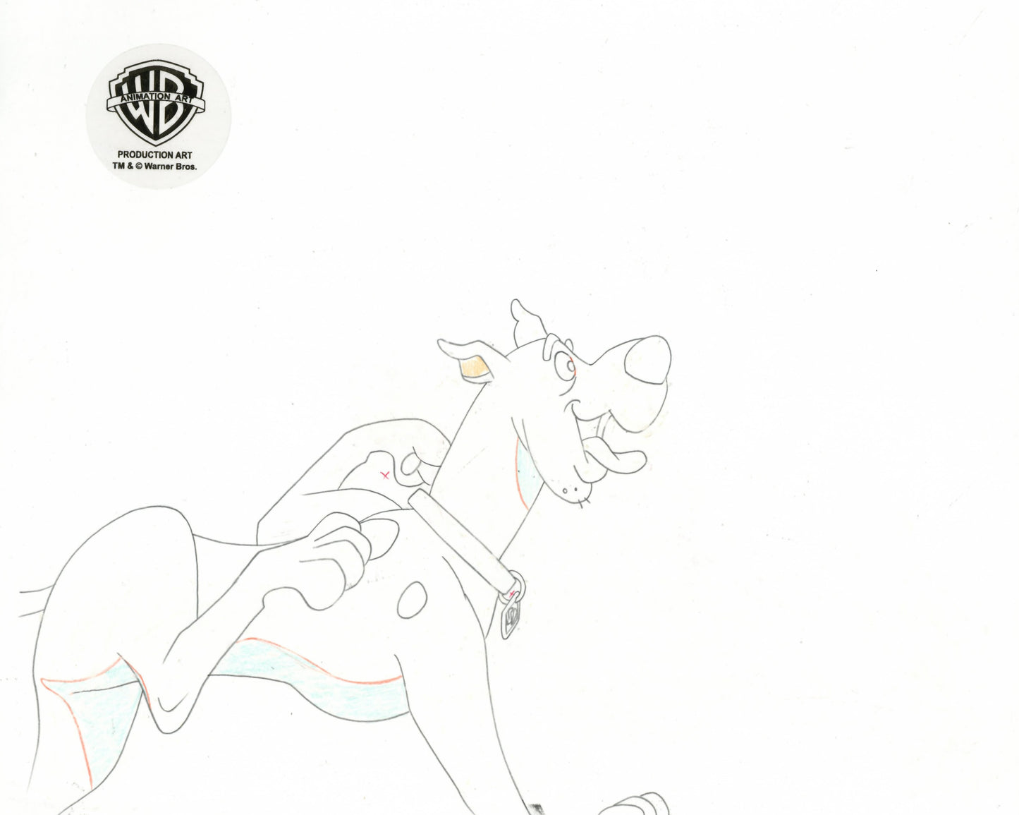 Scooby-Doo on Zombie Island Original Production Cel with Matching Drawings Signed by Bob Singer: Scooby, Shaggy
