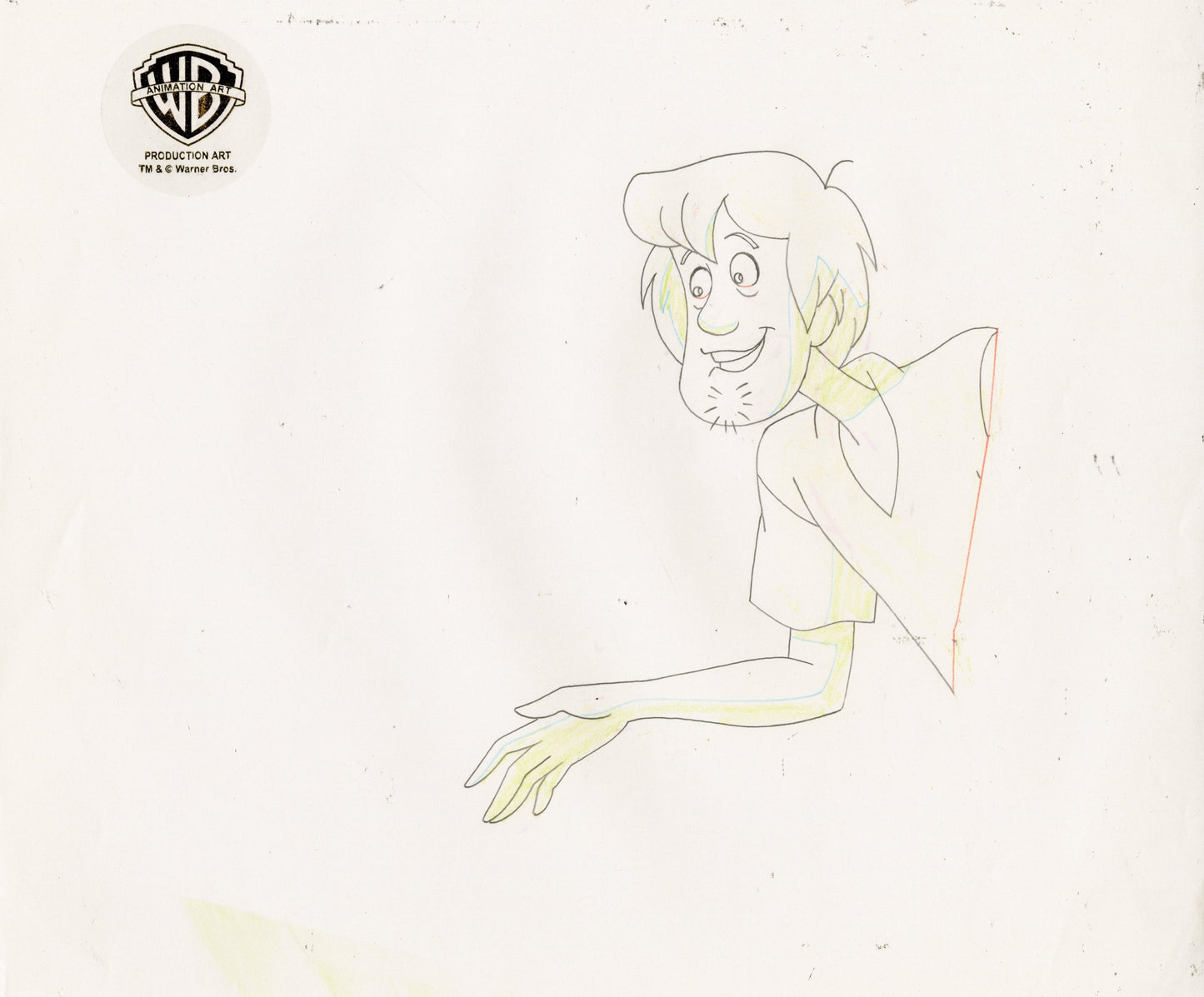 Scooby-Doo on Zombie Island Original Production Cel with Matching Drawings Signed by Bob Singer: Scooby-Doo, Shaggy