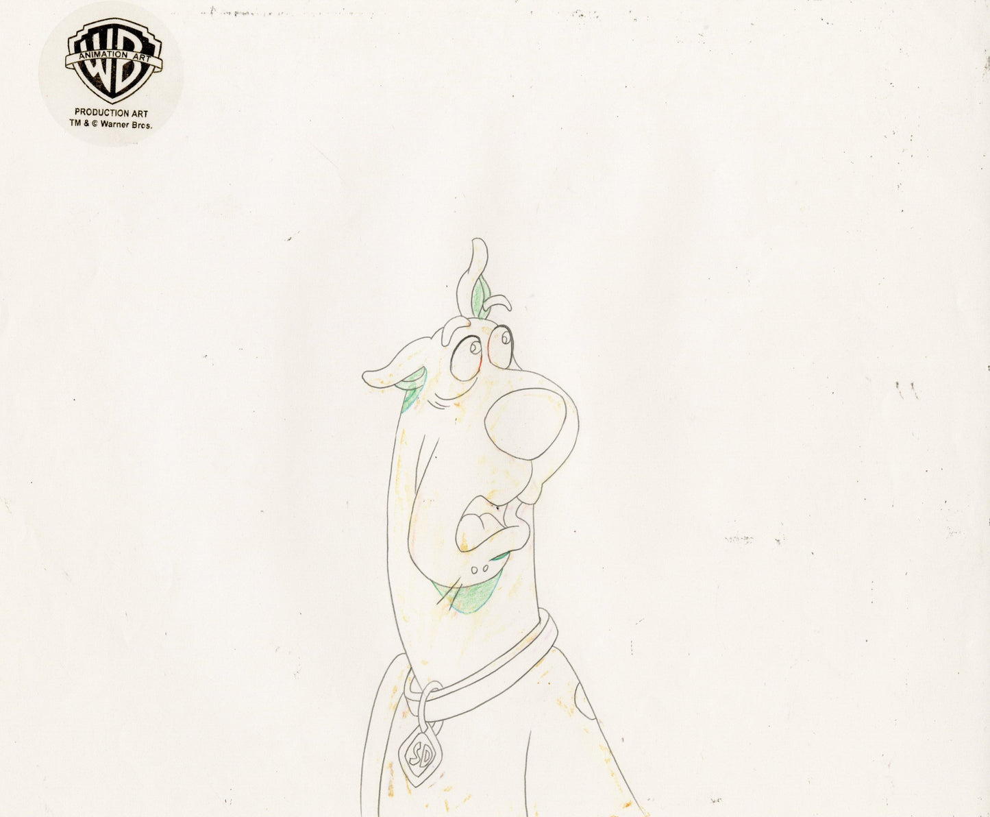 Scooby-Doo on Zombie Island Original Production Cel with Matching Drawings Signed by Bob Singer: Scooby-Doo, Shaggy