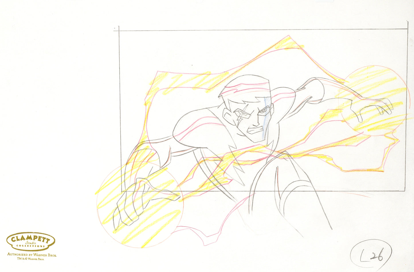 Legion of Super Heroes Original Production Drawing: Lightning Lad