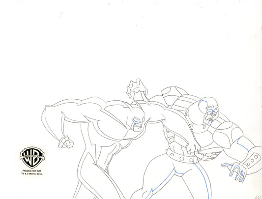 Justice League Unlimited Original Production Drawing: Wildcat, Atomic Skull