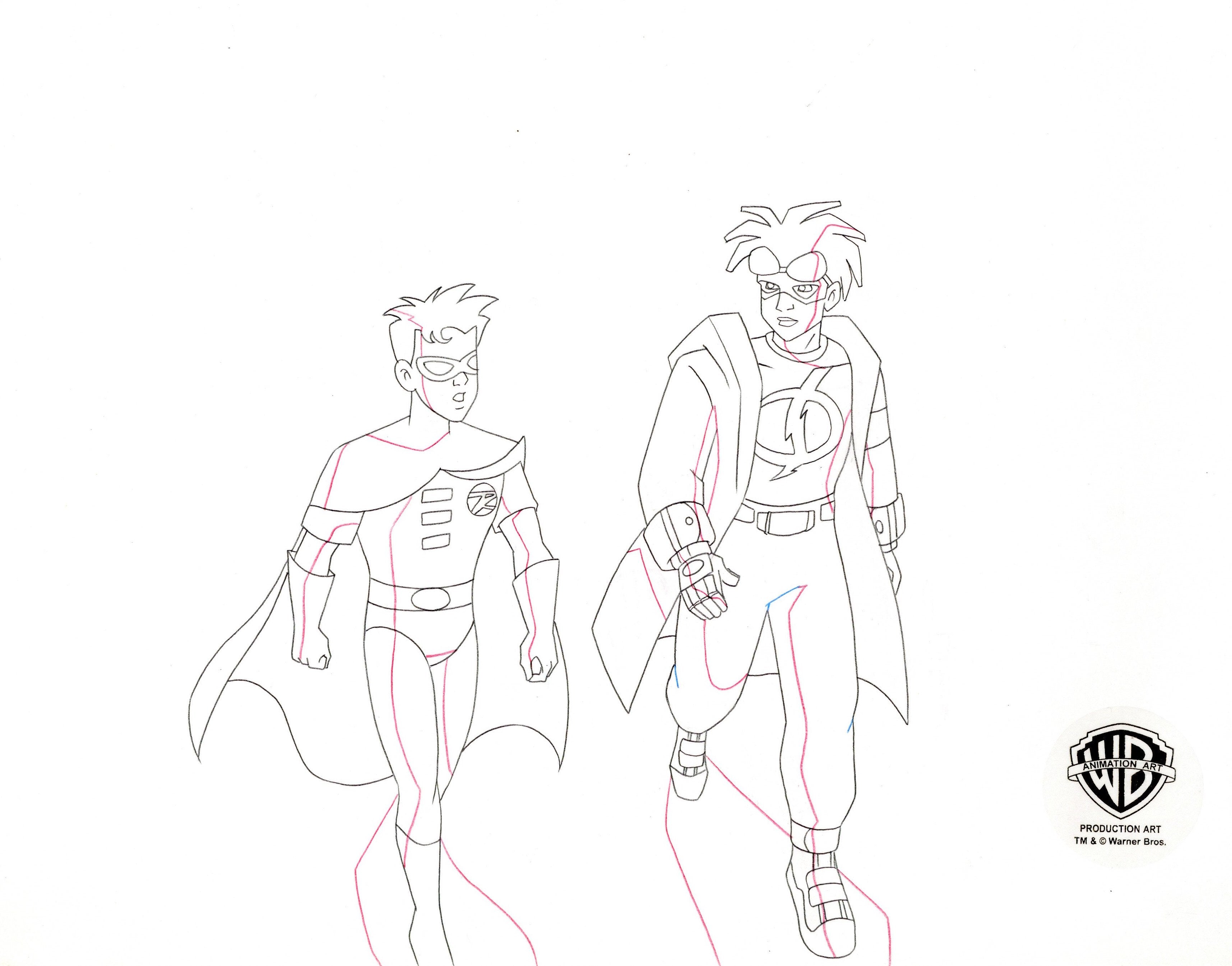 Static Shock Original Production Drawing: Static and Robin – Clampett ...