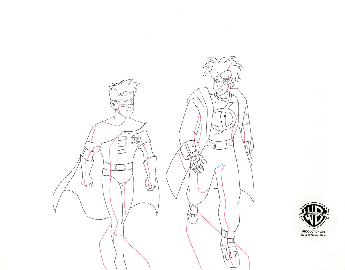 Static Shock Original Production Drawing: Static and Robin – Clampett ...