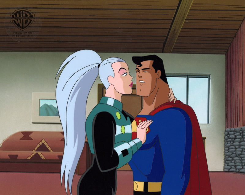 Superman the Animated Series Original Production Cel: Mala and Superman