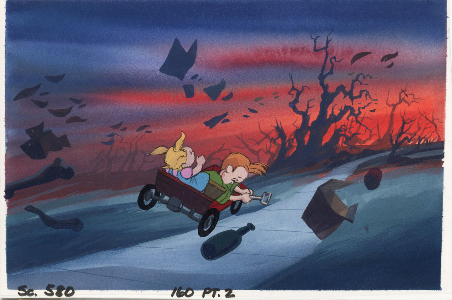 A Troll in Central Park Original Concept Painting: Gus, Rosie