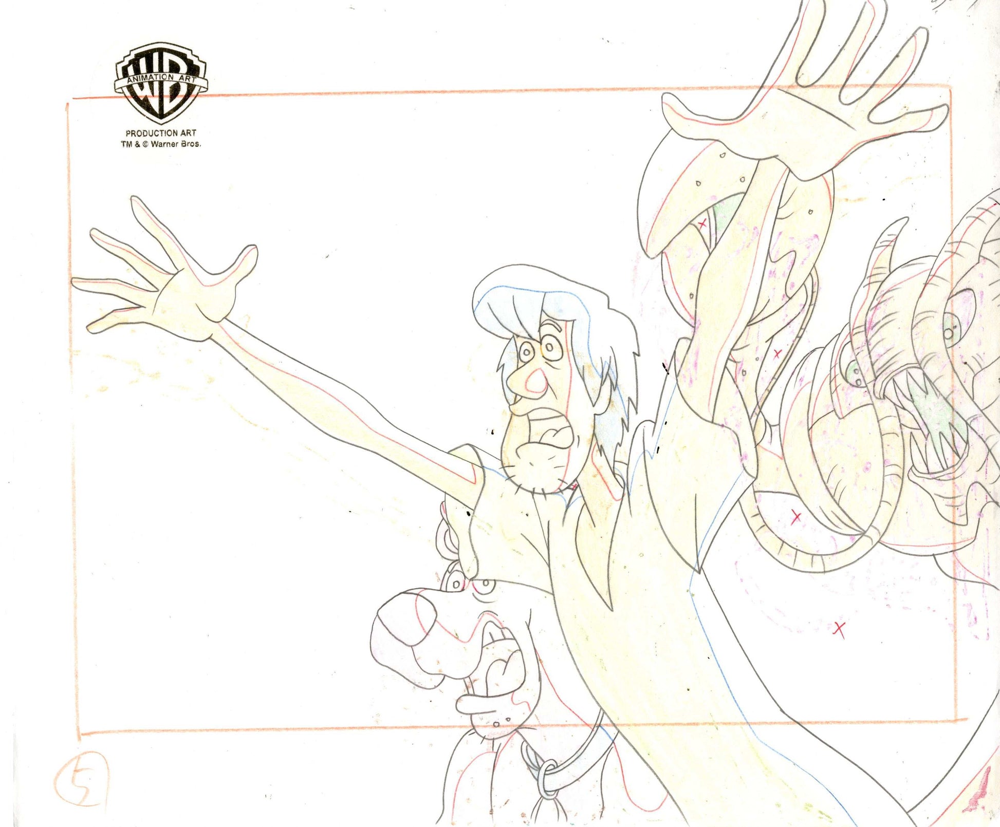 Scooby-Doo and the Witch's Ghost Original Production Cel With Matching Drawing: Scooby and Shaggy - Choice Fine Art