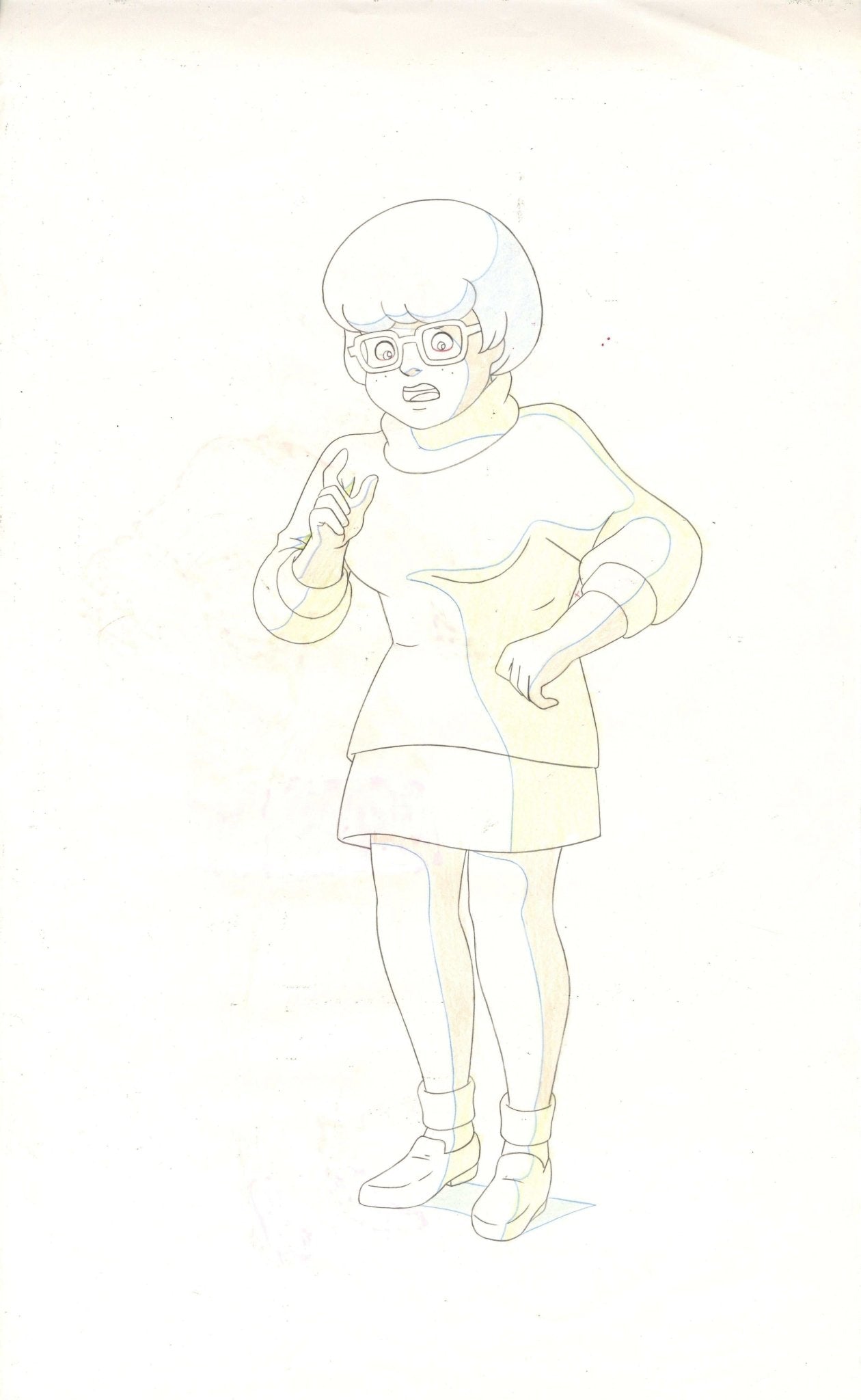 Scooby-Doo and the Witch's Ghost Original Production Cel with Matching Drawing: Velma - Choice Fine Art