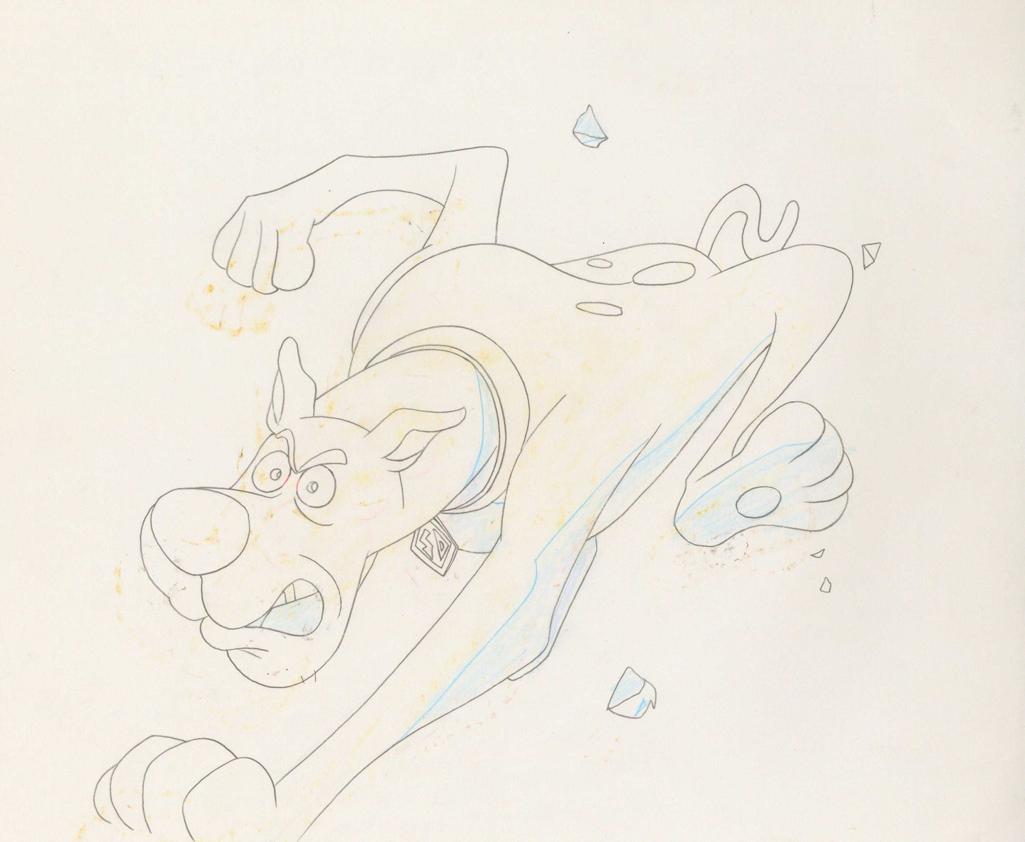 Scooby-Doo on Zombie Island Original Production Cel on Original Production Background with Matching Drawing: Scooby - Choice Fine Art