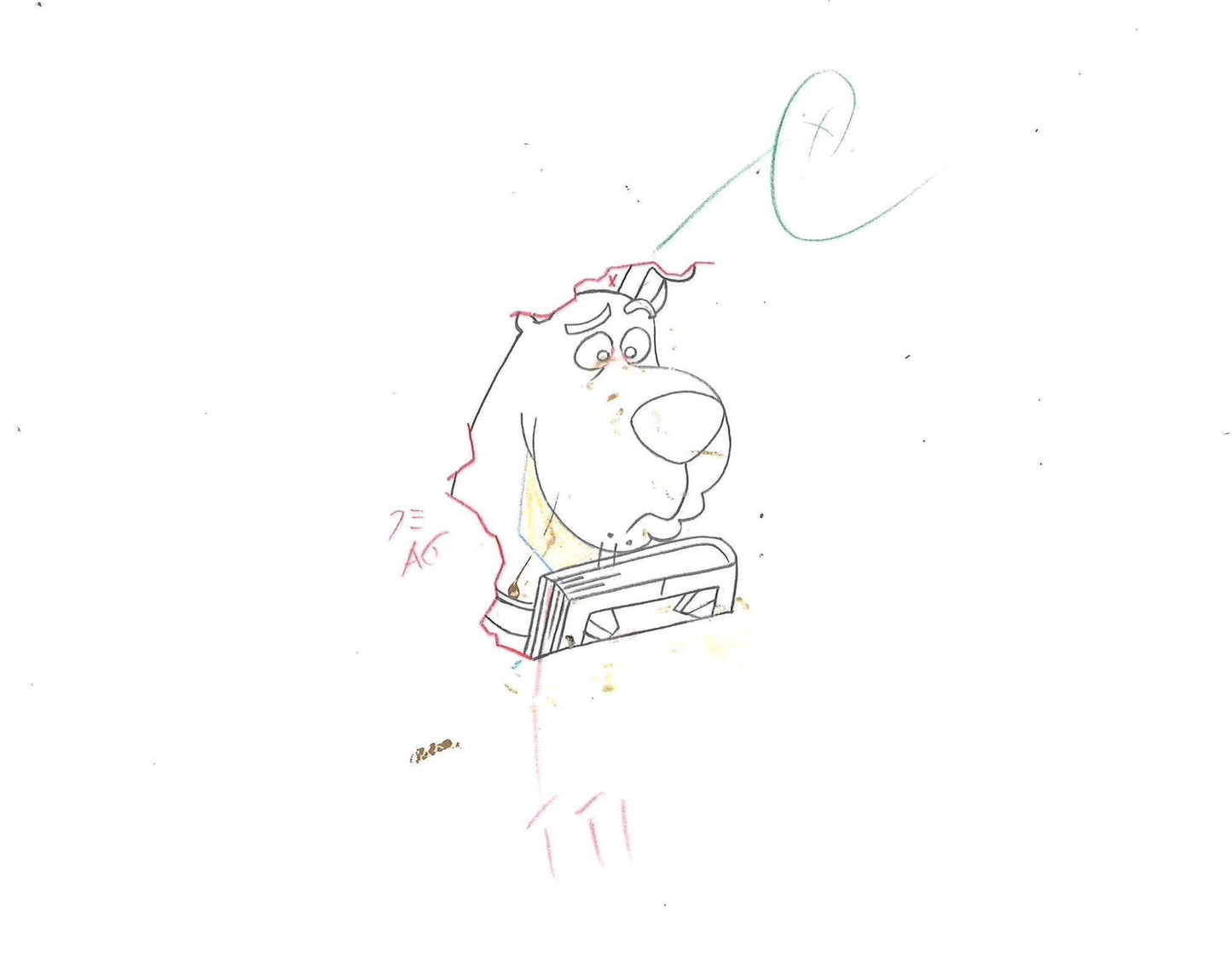 Scooby-Doo on Zombie Island Original Production Cel With Matching Drawings: Scooby and Shaggy - Choice Fine Art