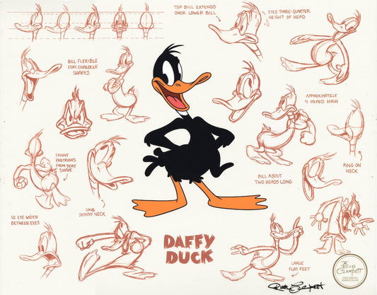 Daffy Duck Model Sheet
