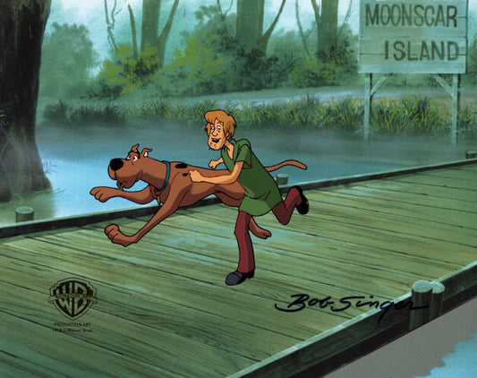 Scooby Doo Zombie Island Original Production Cel Signed by Bob Singer: Scooby and Shaggy