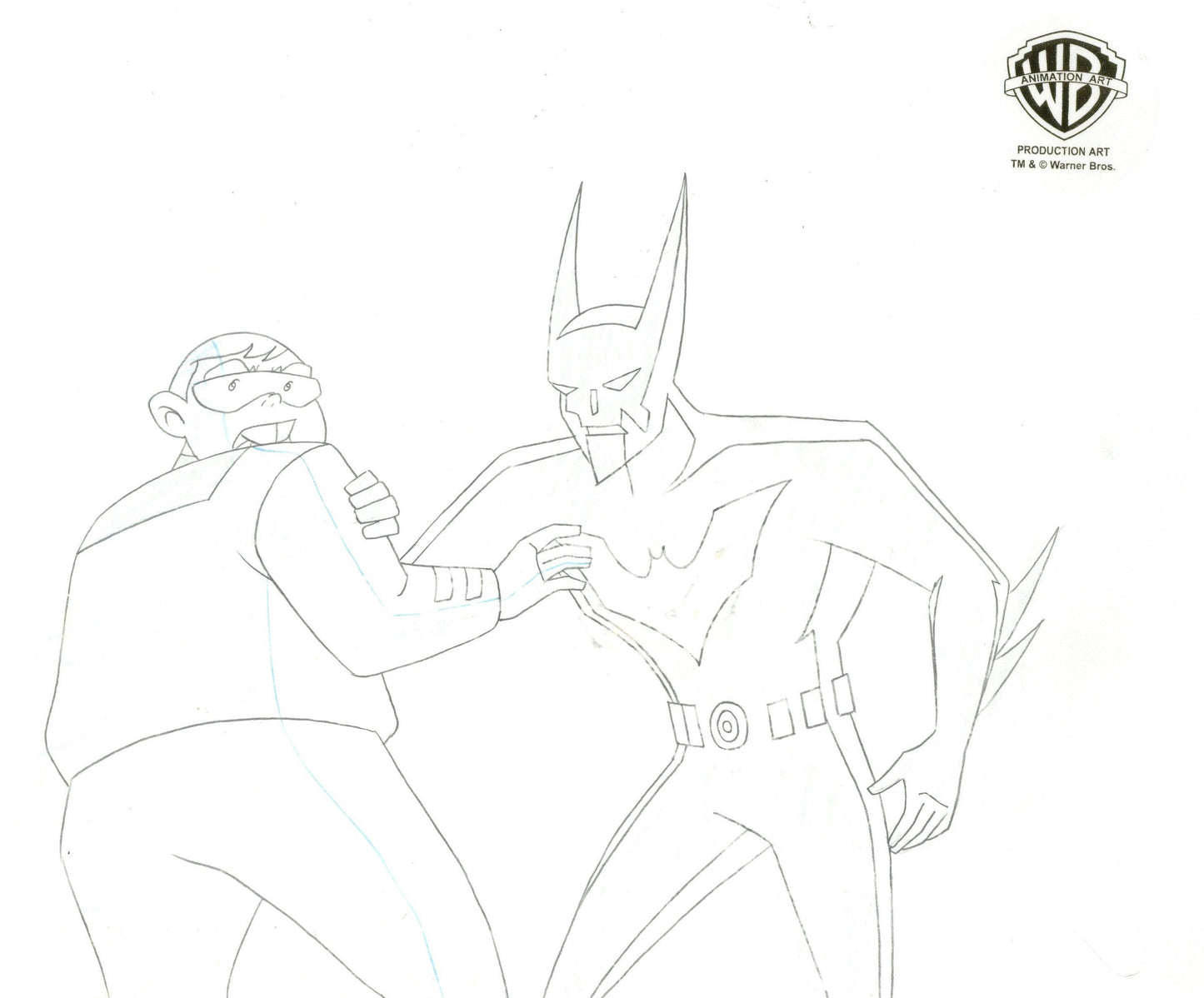Batman Beyond Original Production Cel with Matching Drawing: Batman and Howie
