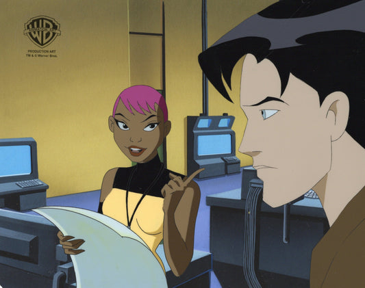 Batman Beyond Original Production Cel with Matching Drawing: Terry McGinnis and Maxine