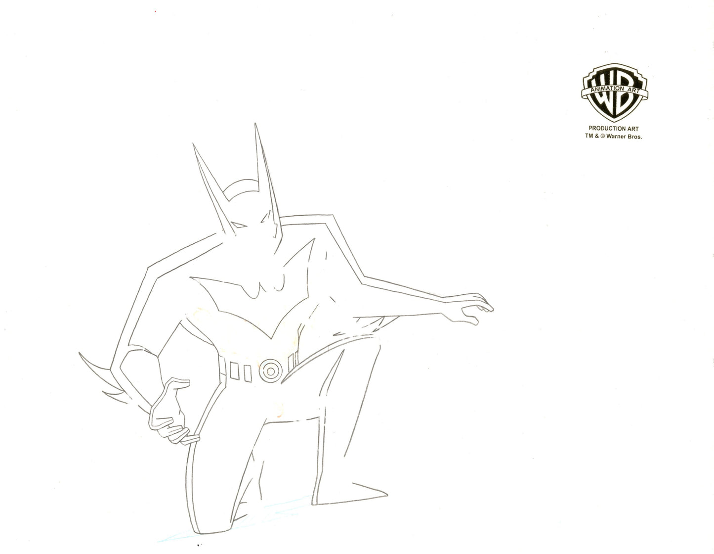 Batman Beyond Original Production Cel with Matching Drawing: Batman and Max
