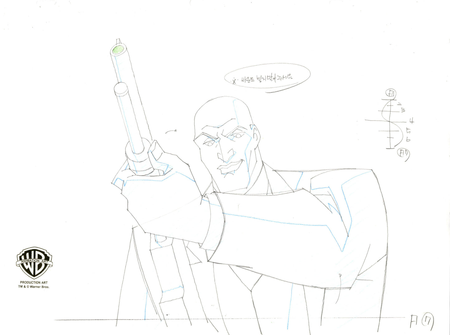 Justice League Unlimited Original Production Drawing: Lex Luthor