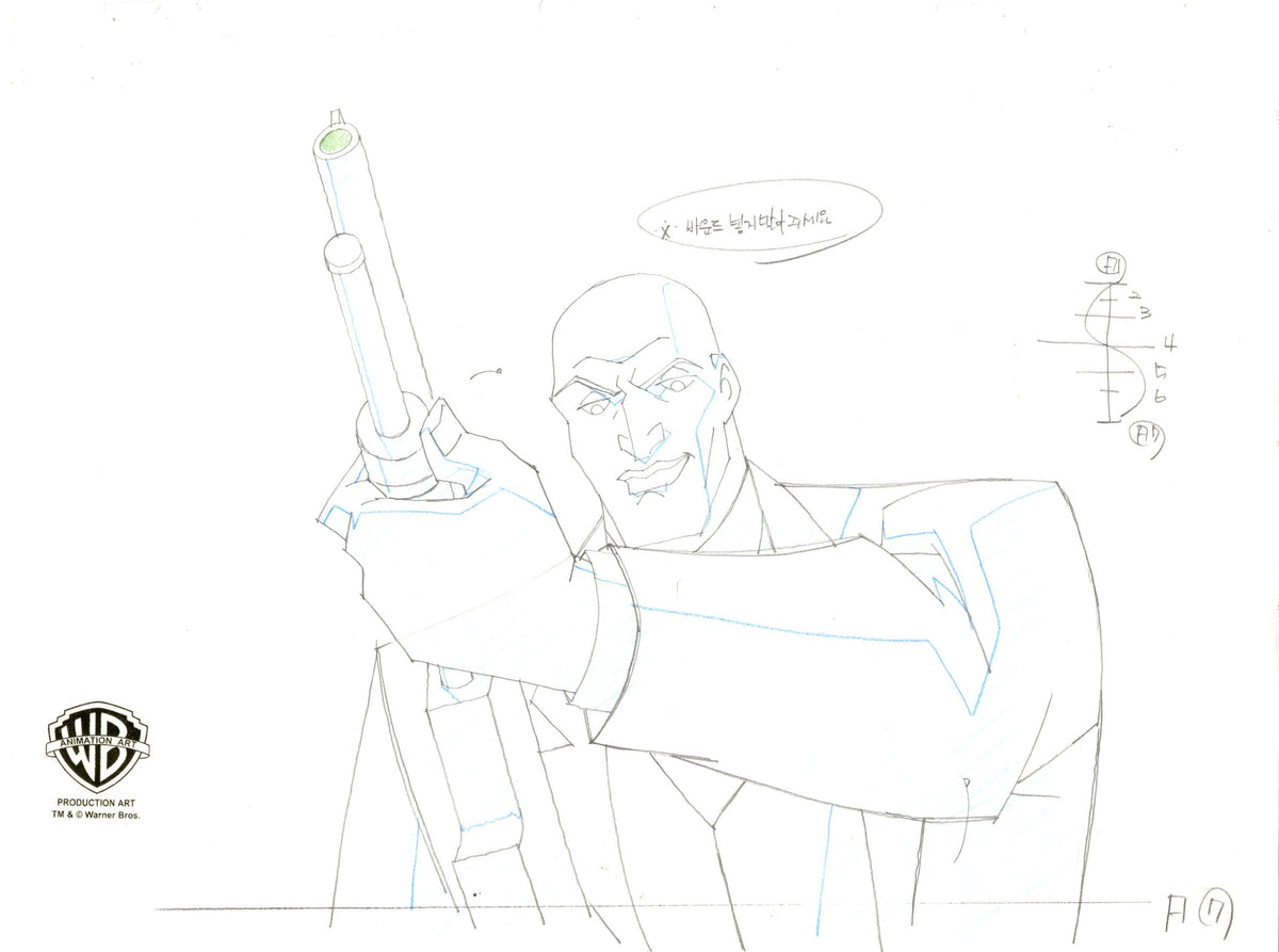 Drawing Lex Animation Justice League Unlimited Original Production Drawing: Lex Luthor ...