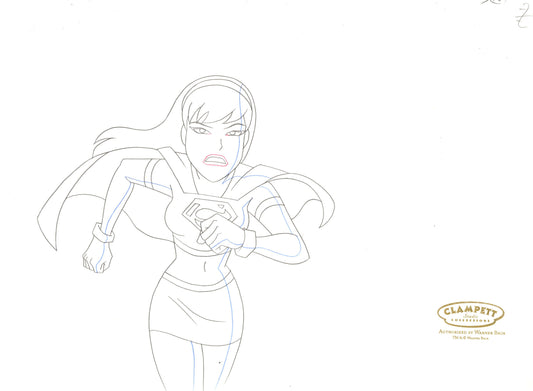 Justice League Unlimited Original Production Drawing: Supergirl
