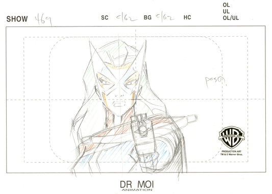 Justice League Unlimited Original Production Drawing: Huntress