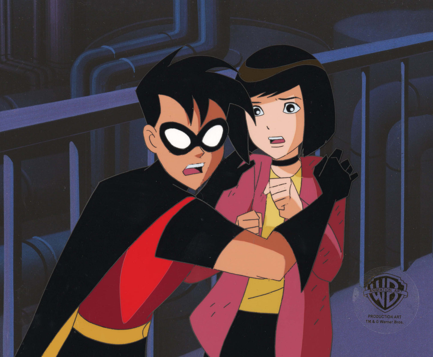 The New Batman Adventures Original Production Cel: Robin and Annie