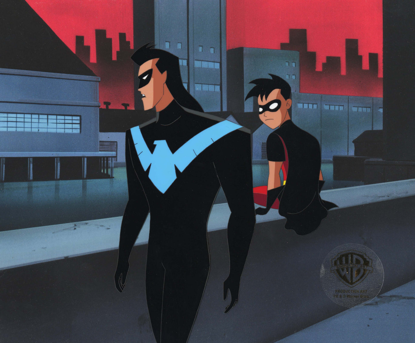 The New Batman Adventures Original Production Cel: Nightwing, Robin