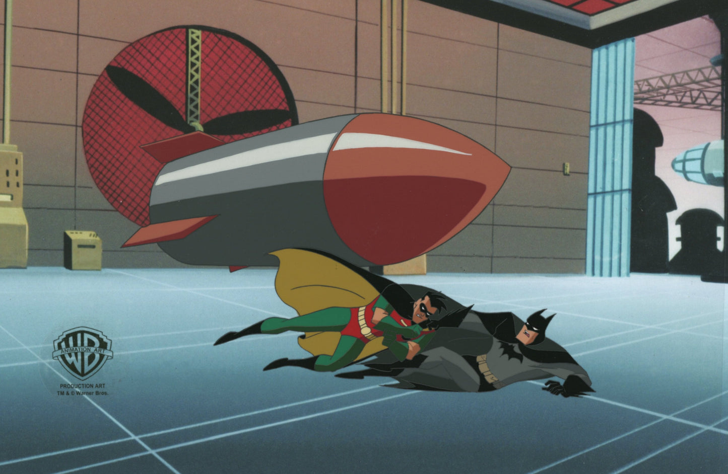 The New Batman Adventures Original Production Cel: Batman and Robin