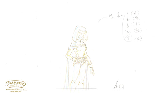 Teen Titans Original Production Drawing: Raven