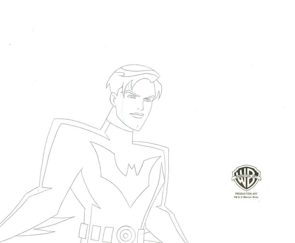 Batman Beyond Original Production Cel with Matching Drawing: Terry McGinnis