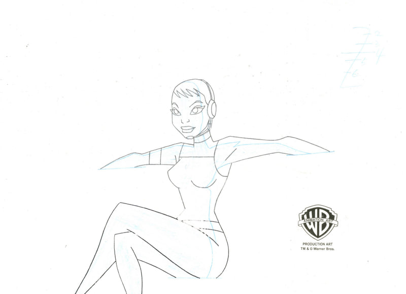 Batman Beyond Original Production Cel with Matching Drawing: Maxine