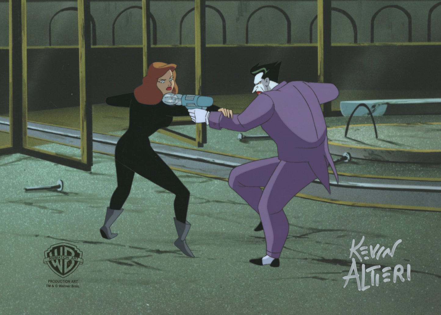 Batman The Animated Series Original Production Cel Signed By Kevin Altieri: Joker, Andrea