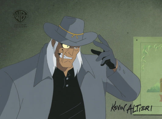 Batman The Animated Series Original Production Cel Signed by Kevin Altieri with Matching Drawing: Jonah Hex