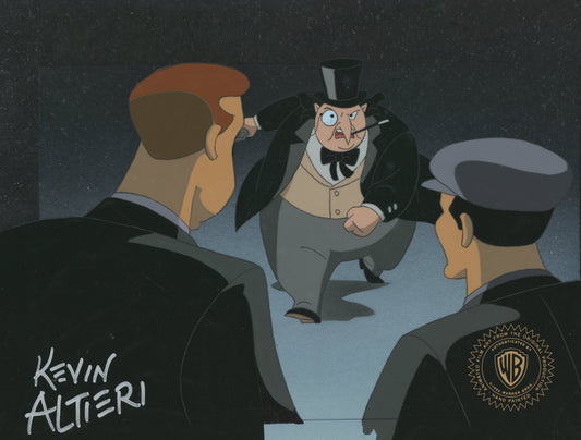 Batman The Animated Series Original Production Cel Signed By Kevin Altieri: Penguin, Eagleton, Falcone