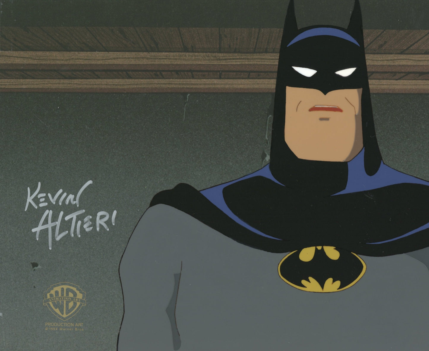 Batman The Animated Series Original Production Cel Signed By Kevin Altieri: Batman