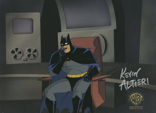 Batman The Animated Series Original Production Cel Signed By Kevin Altieri: Batman