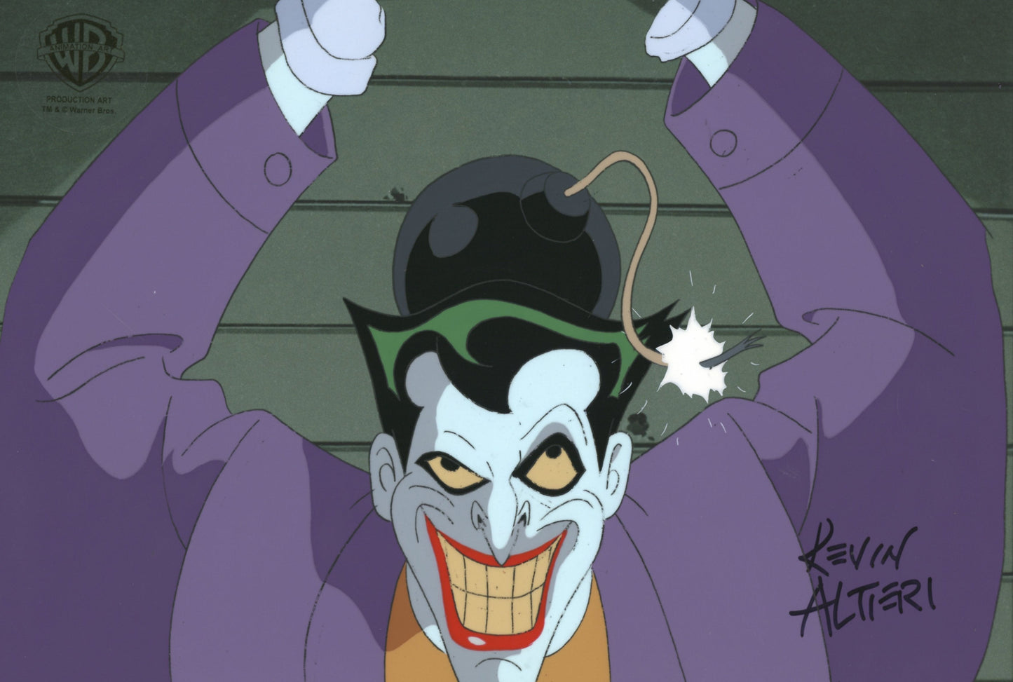Batman The Animated Series Original Production Cel Signed By Kevin Altieri: Joker