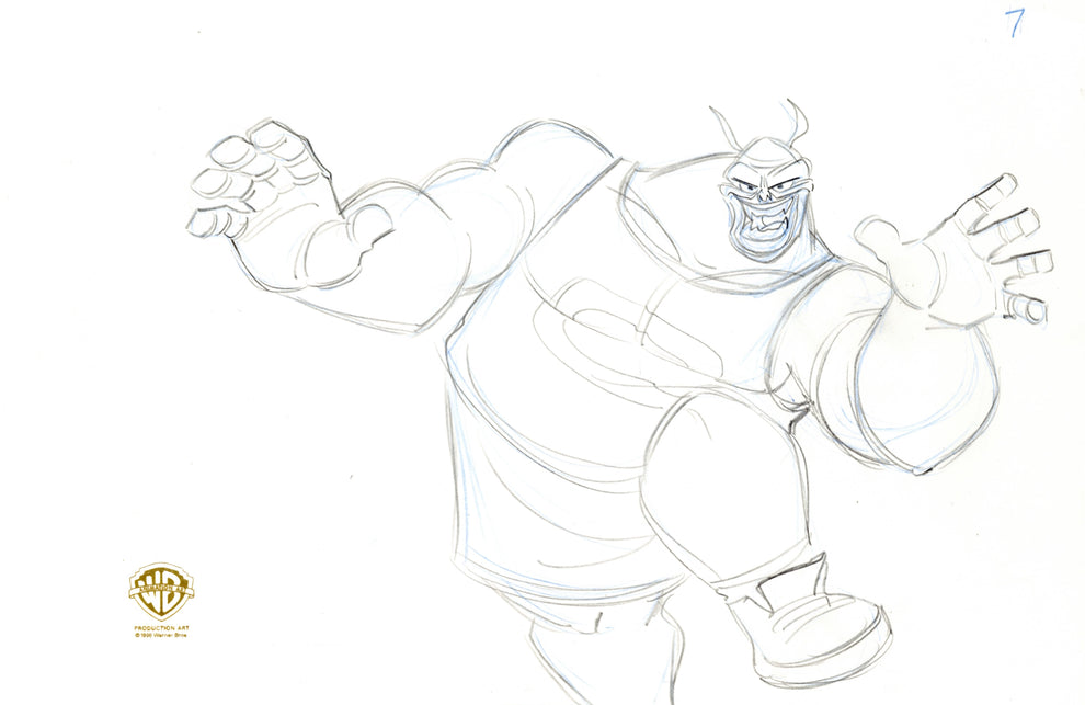 Space Jam Original Production Drawing: Monstar Pound – Clampett Studio