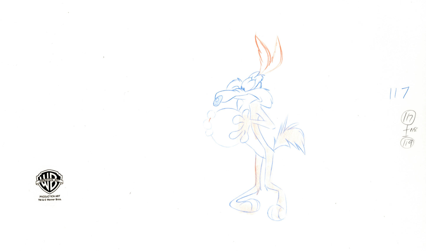 Space Jam Original Production Drawing: Wile E Coyote