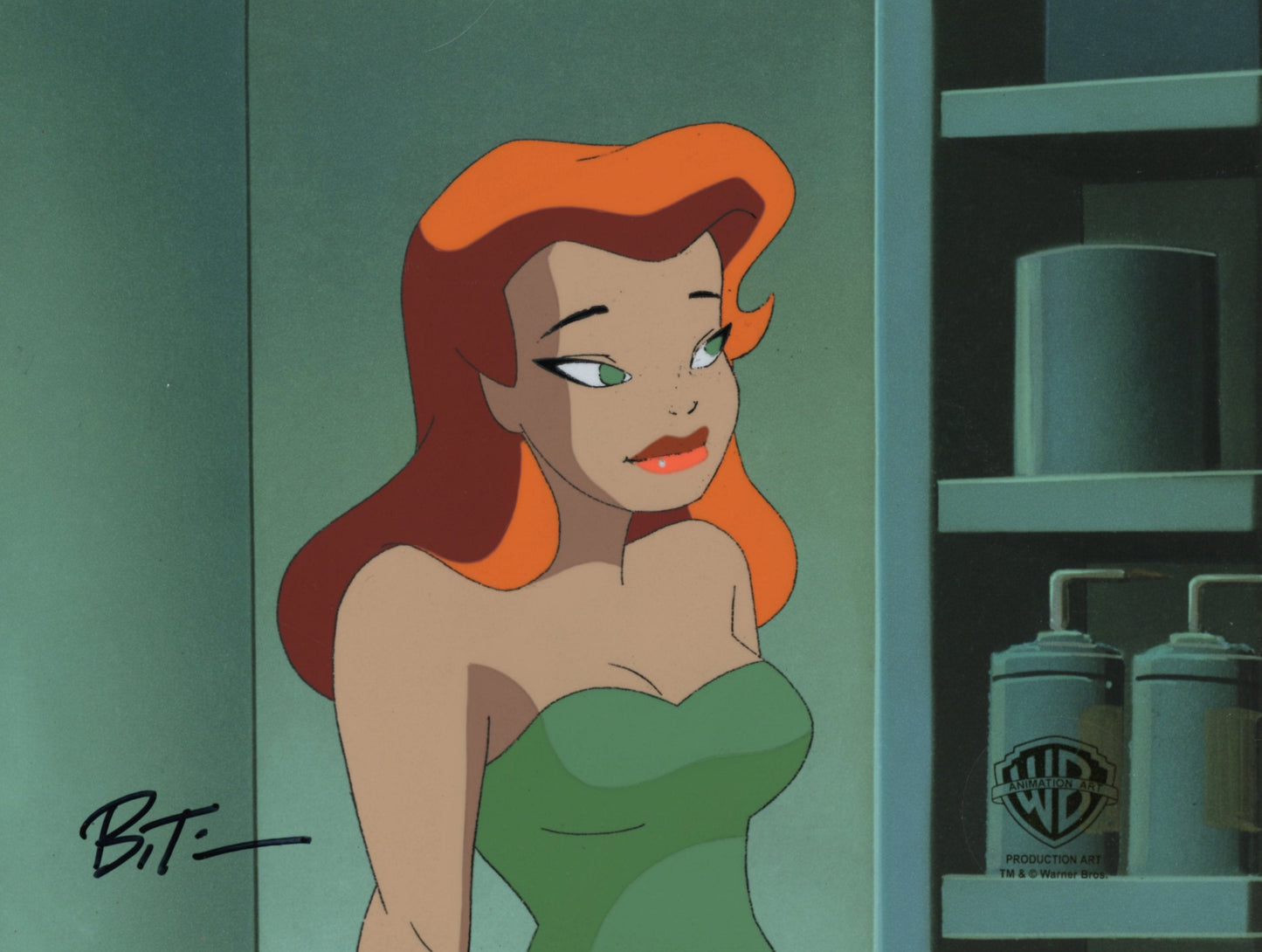 Batman The Animated Series Original Production Cel signed by Bruce Timm: Poison Ivy