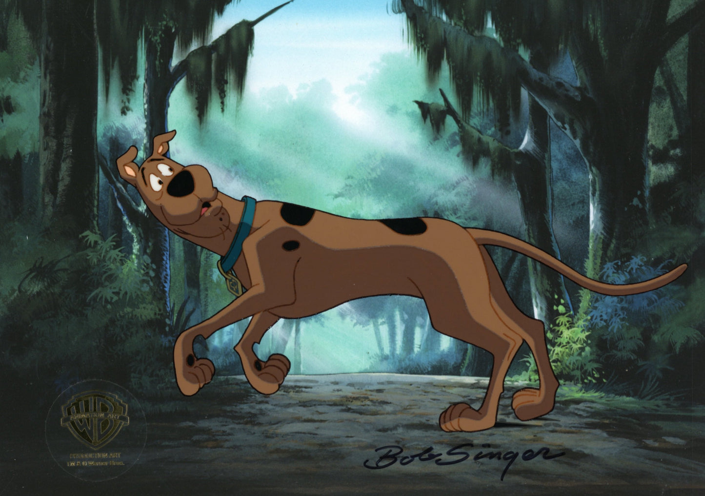 Scooby-Doo on Zombie Island Original Production Cel signed by Bob Singer: Scooby