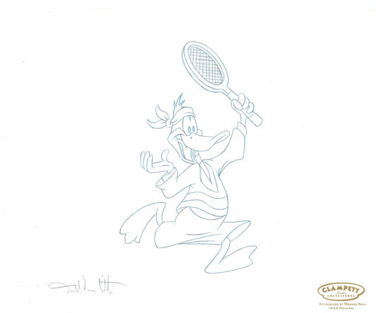 Daffy Duck Original Production Drawing Signed by Darrell Van Citters