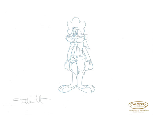 Bugs Bunny Original Production Drawing Signed by Darrell Van Citters
