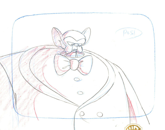 Animaniacs Original Production Drawing: Brain Original Production Drawing Warner Bros. Studio Art Unframed 